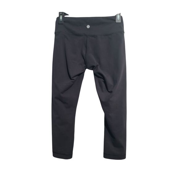 Lululemon Wunder Under Crop II Full-On Luon Black Size 6 - Picture 3 of 5